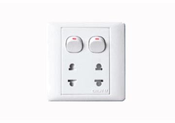 Ổ cắm đôi 2 chấu 2 công tắc 1 chiều Panasonic